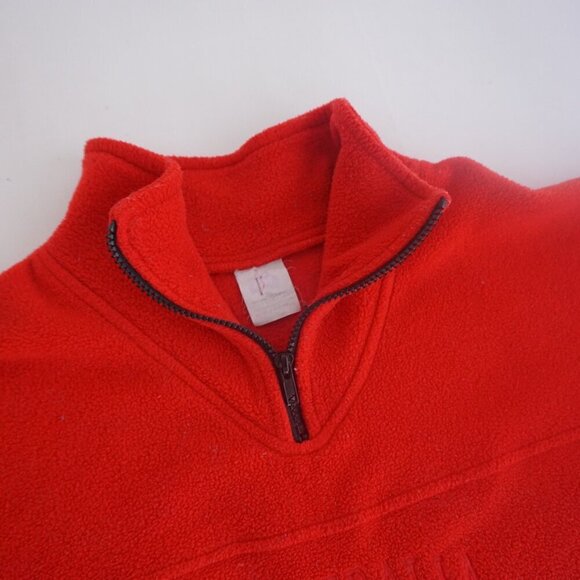 Vtg Down Under Red Embroidered Australia Koala Quarter Zip Fleece Sweater Xl - Picture 10 of 10